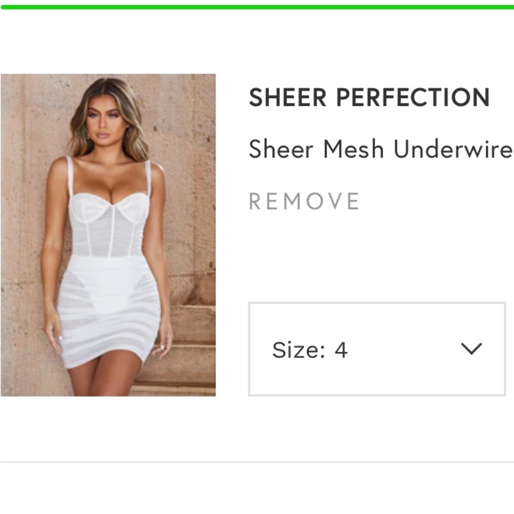 Oh Polly white sheer dress